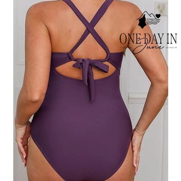 Cupshe Cross Front Keyhole One Piece Swimsuit Size XL - Picture 2 of 7